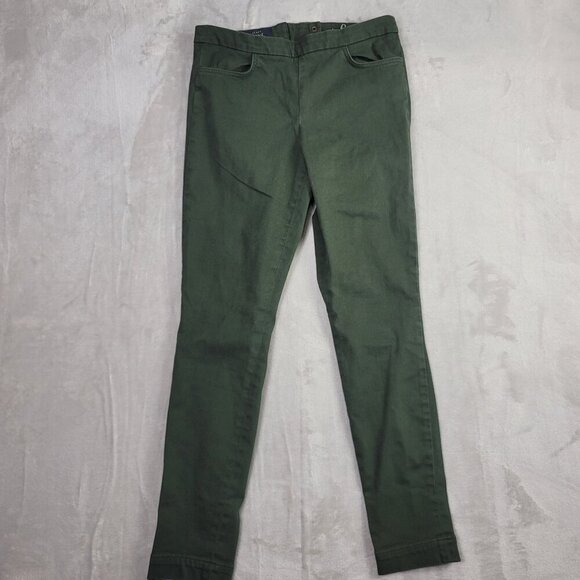 J. Crew Olive Green Dannie Women's Stretch Pant's w/ Zipper | Size 6 - Picture 1 of 9